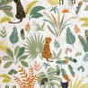 Printed Cotton FELIKO White / Green Multicolored